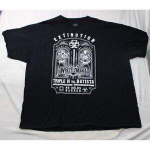WWE Authentic WrestleMania Triple H Vs Batista 2019 Extinction T-Shirt 3X Cotton